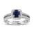 1.26ctw Sapphire and Diamond Ring set 14k White Gold
