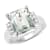 Prasiolite Sterling Silver Cocktail Ring 5.35ctw