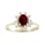 0.65ctw Oval Ruby and Diamond Halo Ring in 14k Yellow Gold