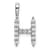 Rhodium Over 14K White Gold Lab Grown Diamond Letter H Initial Pendant