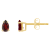 5x3mm Pear Shape Garnet 14k Yellow Gold Stud Earrings
