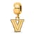 14K Yellow Gold Over Sterling Silver LogoArt Villanova University Extra
Small Dangle Bead