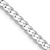 Rhodium Over 14k White Gold 2.9mm Solid Flat Beveled Curb 26 Inch Chain