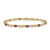 14k Yellow Gold and Rhodium Over 14k Yellow Gold Diamond and Oval Ruby Bracelet