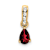 10k Yellow Gold 0.5 cttw Pear Garnet and Accent Diamond Pendant