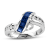 1.08ctw Sapphire and Diamond Ring in 14k White Gold