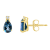 6x4mm Pear Shape London Blue Topaz with Diamond Accents 14k Yellow Gold
Stud Earrings