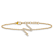 14k Yellow Gold Diamond Sideways Letter N Bracelet