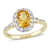 Citrine, White Topaz and Diamond 14K Yellow Gold 1.88ctw