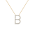 Lab-Grown Diamond Initial B Necklace In 14K Gold Over Sterling Silver 0.50ctw