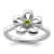 Sterling Silver Stackable Expressions Polished Flower Peridot Ring 0.12ctw