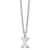 Rhodium Over Sterling Silver Cutout Letter X Initial Necklace