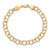10k Yellow Gold Solid 7mm Triple Link Charm Bracelet