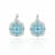 Blue Topaz Rhodium Over Sterling Silver Round Drop Earrings