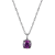 Purple And White Cubic Zirconia Platinum Over Silver February Birthstone
Pendant With Chain 5.81ctw