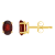 6x4mm Oval Garnet 14k Yellow Gold Stud Earrings