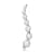 White Cubic Zirconia 14k White Gold Pendant With Chain 0.50ctw