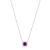 Purple African Amethyst Platinum Over Sterling Silver Pendant With Chain 0.65ctw