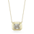 Rachel Zoe Bezel Set Radiant CZ Solitaire Pendant Necklace in 14K Gold
Over Sterling Silver