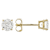 Lab-Grown Diamond Solitaire Stud Earrings 1.00ctw In 10K Yellow Gold