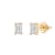 White Cubic Zirconia 14k Yellow Gold Studs With Velvet Gift Box 1.00ctw