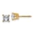 14K Yellow Gold 1ct. 4.5mm Princess G H I True Light Moissanite Earrings