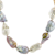 Baroque Multi-Color Freshwater Pearl Strand Necklace In Sterling Silver