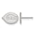 Rhodium Over Sterling Silver MLB LogoArt Cincinnati Reds Post Earrings
