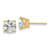 14K Yellow Gold Certified Lab Grown Diamond 3ct. VS/SI GH+, 4-Prong Earrings