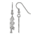 Rhodium Over Sterling Silver LogoArt Kappa Kappa Gamma Small Dangle Earrings