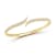 Rachel Zoe Pave CZ Bypass Bangle Bracelet in 14K Gold Over Sterling Silver