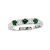 0.50ctw Emerald and Diamond Band Ring in 14k White Gold