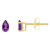5x3mm Pear Shape Amethyst 14k Yellow Gold Stud Earrings