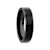 VULCAN Flat Black Tungsten Ring with Brushed Center & Polished Edges 4mm