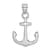 Rhodium Over 14k White Gold 3D Polished Anchor Pendant