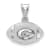 Rhodium Over Sterling Silver LogoArt University of Georgia Football Pendant