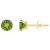 5mm Round Peridot 10k Yellow Gold Stud Earrings