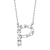 Initial P Mixed Cut CZ Pendant Necklace In Sterling Silver 18 Inch
