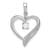 Rhodium Over 14k White Lab Gold Created Opal and Diamond Heart Pendant