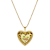 Heart Floral Enamel Pendant Necklace 18"