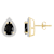 7x5mm Pear Shape Black Onyx And Created White Sapphire 10k Yellow Gold
Halo Stud Earrings