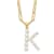Gold Tone Sterling Silver 3-5.5mm Freshwater Cultured Pearl LETTER K
18-inch Necklace