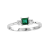 0.34ctw Emerald and Diamond Ring in 14k White Gold