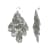 Silver Tone Filigree Drop Cluster Earring