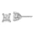 Princess Cut White Lab-Grown Diamond G-H SI 14k White Gold 4-Prong Stud
Earrings 2.00ctw