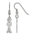 Rhodium Over Sterling Silver LogoArt Zeta Tau Alpha Small Dangle Earrings