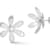 Sterling Statements Rhodium Over Sterling Silver Cubic Zirconia Curved
Flower Studs