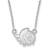Rhodium Over Sterling Silver NHL LogoArt Ottawa Senators Small Necklace