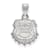 Rhodium Over Sterling Silver LogoArt University of Georgia Small Pendant