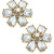 Brooke Gold Tone Rhinestone Clear Flower Stud Earrings